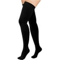 thumbnail image 1 of MecTo 1 Pair 15-20mmHg Thigh High Compression Socks Closed Toe Compression Stockings for Women & Men(Black,XL), 1 of 7