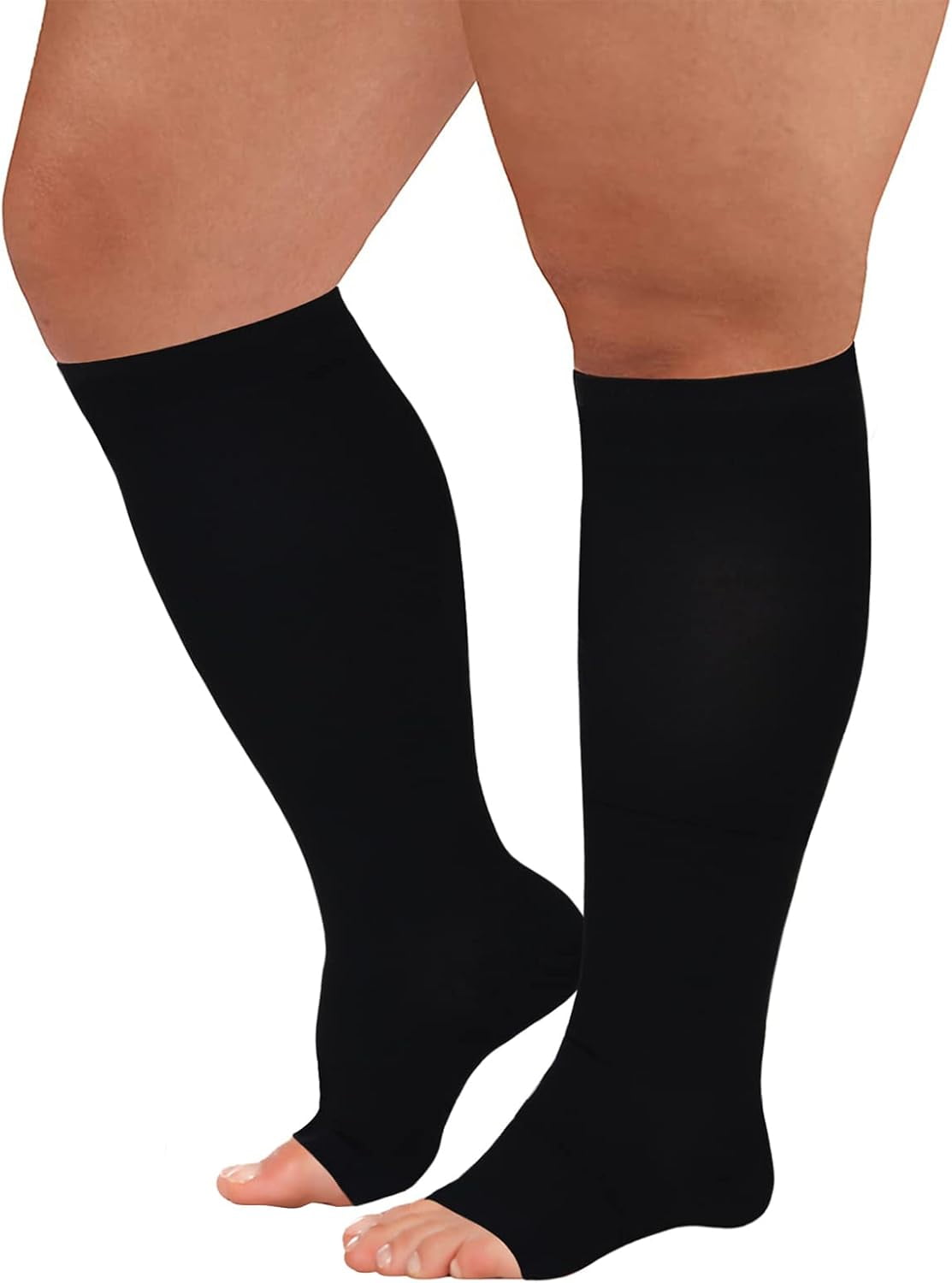 3 Pairs Plus Size Valentine's Day Knee High Socks - 20-30mmHg Compression Heart Socks For Women | Holiday & Everyday Wear