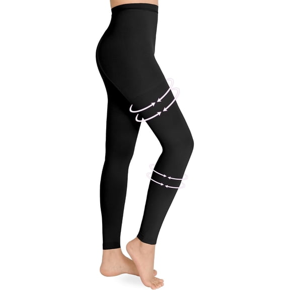 MecTo 1 Pair Black XXL Size 20-30 mmHg Compression Pantyhose Medical Footless Compression Stockings for Women,Pregnant, Teacher, Doctor