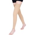 thumbnail image 1 of MecTo 15-20mmHg Footless Compression Stockings Medical Thigh High Compression Socks for Running Nursing Sports Veins( Beige, XL), 1 of 7