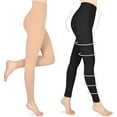 thumbnail image 1 of MecTo 2 Pairs 20-30 mmHg Compression Pantyhose Medical Footless Compression Stockings for Women,Pregnant, Teacher, Doctor(Beige+Black,L), 1 of 7