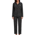 thumbnail image 1 of MecTo Sleepwear Notch Collar Full‑Button Front Placket Textured, Pajamas Set (Women's), 1 of 8