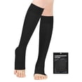 thumbnail image 1 of MecTo Open Toe Sheer Compression Stockings for Women, 15-20 mmHg Knee High Circulation Support Stockings, Graduated Medical Compression Socks for Travel, Flight, 1 of 6