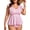 Pink, variant on MecTo Women's Plus Size Tankini Set  2 Piece Swimsuit Halter Lace Jacquard Full Coverage Bathing Suit Black L