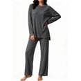 thumbnail image 1 of MecTo Sleepwear Loose Side Split Wide Leg, Pajamas Set (Women's), 1 of 8