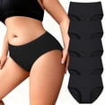 thumbnail image 1 of MecTo Womens Cotton Underwear 5 Pack, Cotton Briefs Stretch Full Coverage Breathable Ladies Panties Plus Size, 1 of 6