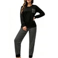 thumbnail image 1 of MecTo Sleepwear Casual Striped with Chest Pocket, Pajamas Set (Women's), 1 of 7