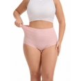 thumbnail image 1 of MecTo Womens Cotton Underwear Plus Size 4 Pack High Waisted Briefs Full Coverage Breathable Ladies Panties, 1 of 2