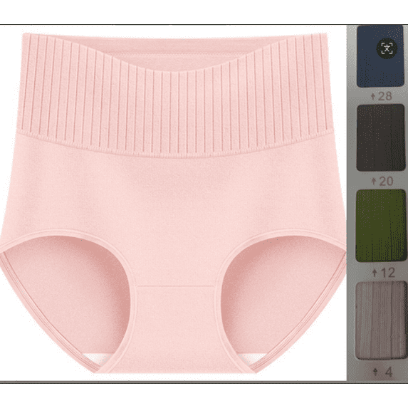 MecTo Womens Cotton Underwear Plus Size 4 Pack High Waisted Briefs Full Coverage Breathable Ladies Panties