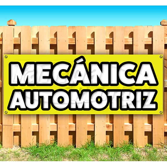 Mecanica Automotriz 13 oz Vinyl Banner With Metal Grommets