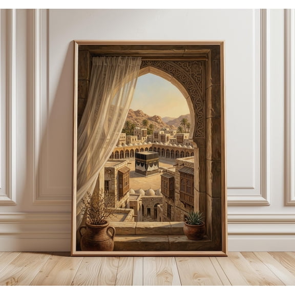 Mecca Wall Art Print, Unframed Paper Poster 8x10in