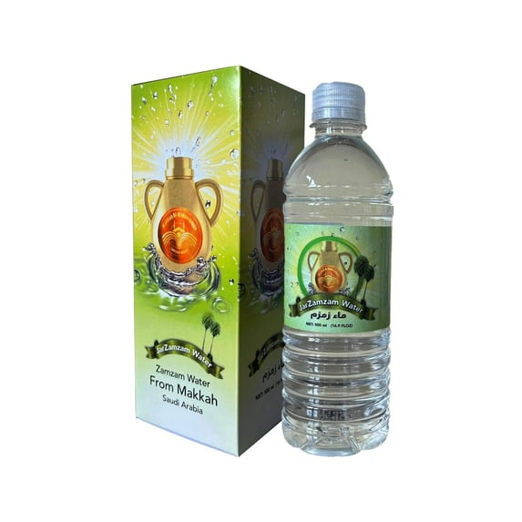 Mecca Zamzam Drinking Water 500ml/16.5 fl.oz. 12 Bottles - Food / Masala / Dal