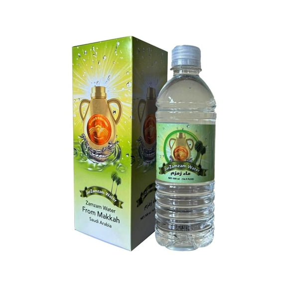 Mecca Zamzam Drinking Water 500ml/16.5 fl.oz. 12 Bottles - Food / Masala / Dal