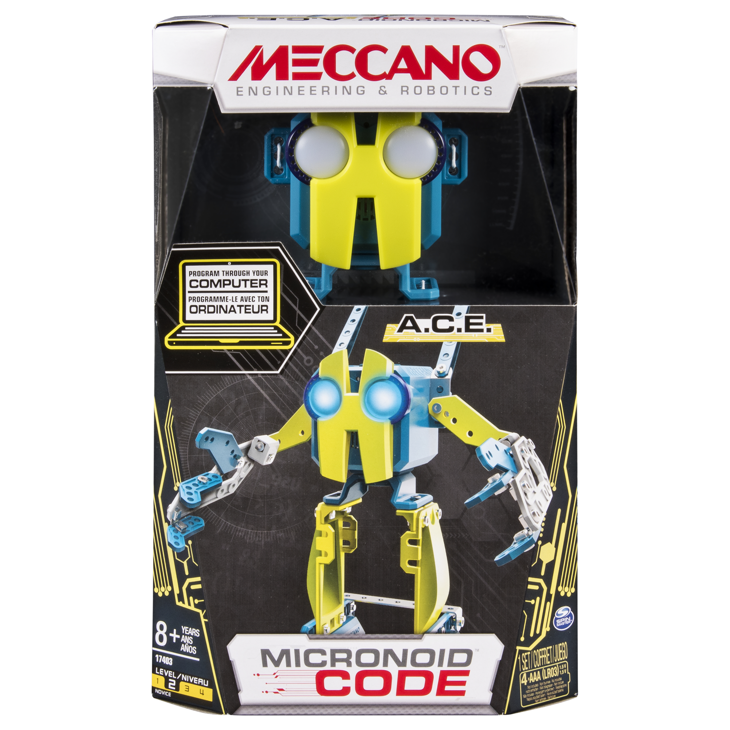 Meccano by Erector, Micronoid Code Programmable Robot Building Kit 