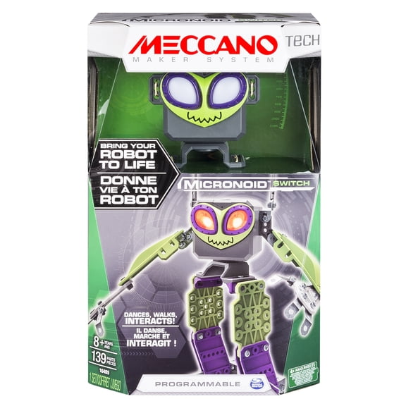 Meccano by Erector, Micronoid Green Switch, Programmable Robot Building Kit