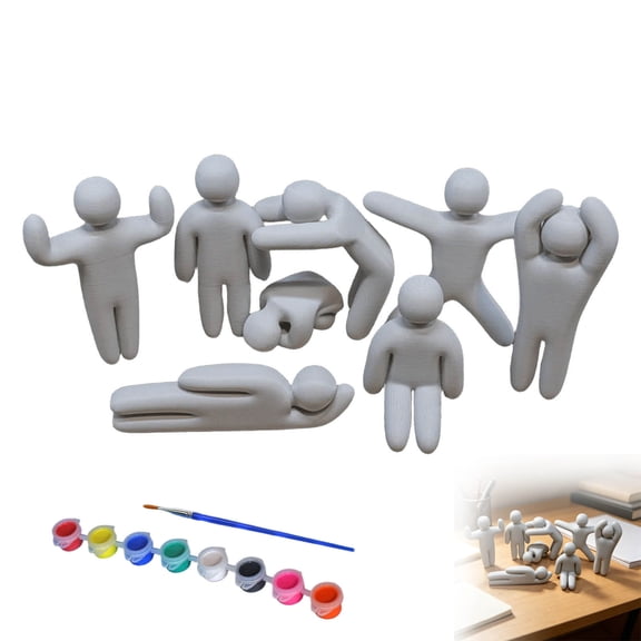 Meccha Chameleon 3D Printed Figures, 8 Pcs Paintable 3D Printed Characters Set, Collectible 3D Printed Chameleon With Multiple Poses For DIY Coloring