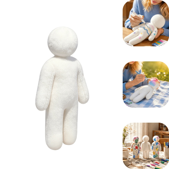 Meccha Chameleon Blank Soft Plush Craft Toy, DIY Create Graffiti Creative Activity Plushies Toys, Handmade DIY Creativity Relaxation Craft Toy for Kids Adults Game Fans