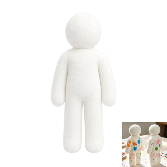 Meccha Chameleon DIY Craft Hide Plush Doll, Blank Fluffy 10 Inch Single-Pose Stuffed Mini, Paintable Soft Toy For Drawing Practice And Party Game Supplies