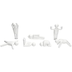 Meccha Chameleon Game Mini Figurine, 3D Printed Chameleon Sculpture Pack, Multi-Pose Collectible Toy For Game Hobbyists (7Pcs, C)