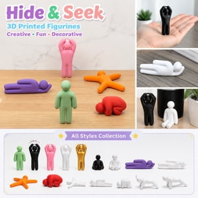Meccha Chameleon Game Mini Figurine, 3D Printed Mixed Character Poses Model, Funny Collectible Present For Chameleon Game Players (5Pcs, B)