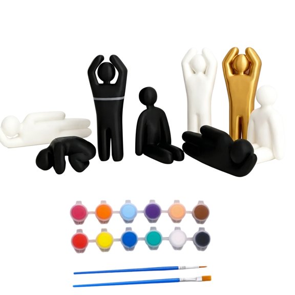 Meccha Chameleon Unfinished DIY Game Figure Pack, 3D Printed 8 Multi-Stance Sculptures, Blank Base Models For Hand Drawing, Prank Setups And Shelf Decor Accents