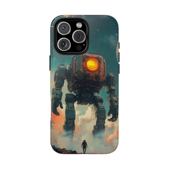 Mech Robot Abstract Android Machine Futuristic Artistic Protective Phone Case with iPhone 11 to 17 Pro Max