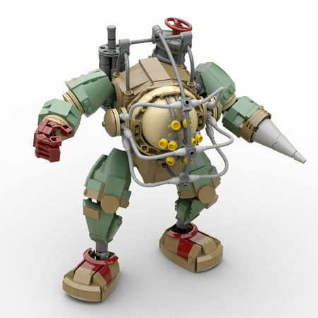 Mech Robot BioShocked Action Figure Big Dad Building Blocks Set Shooting Game Little Protector Model Brick Toy Gifts