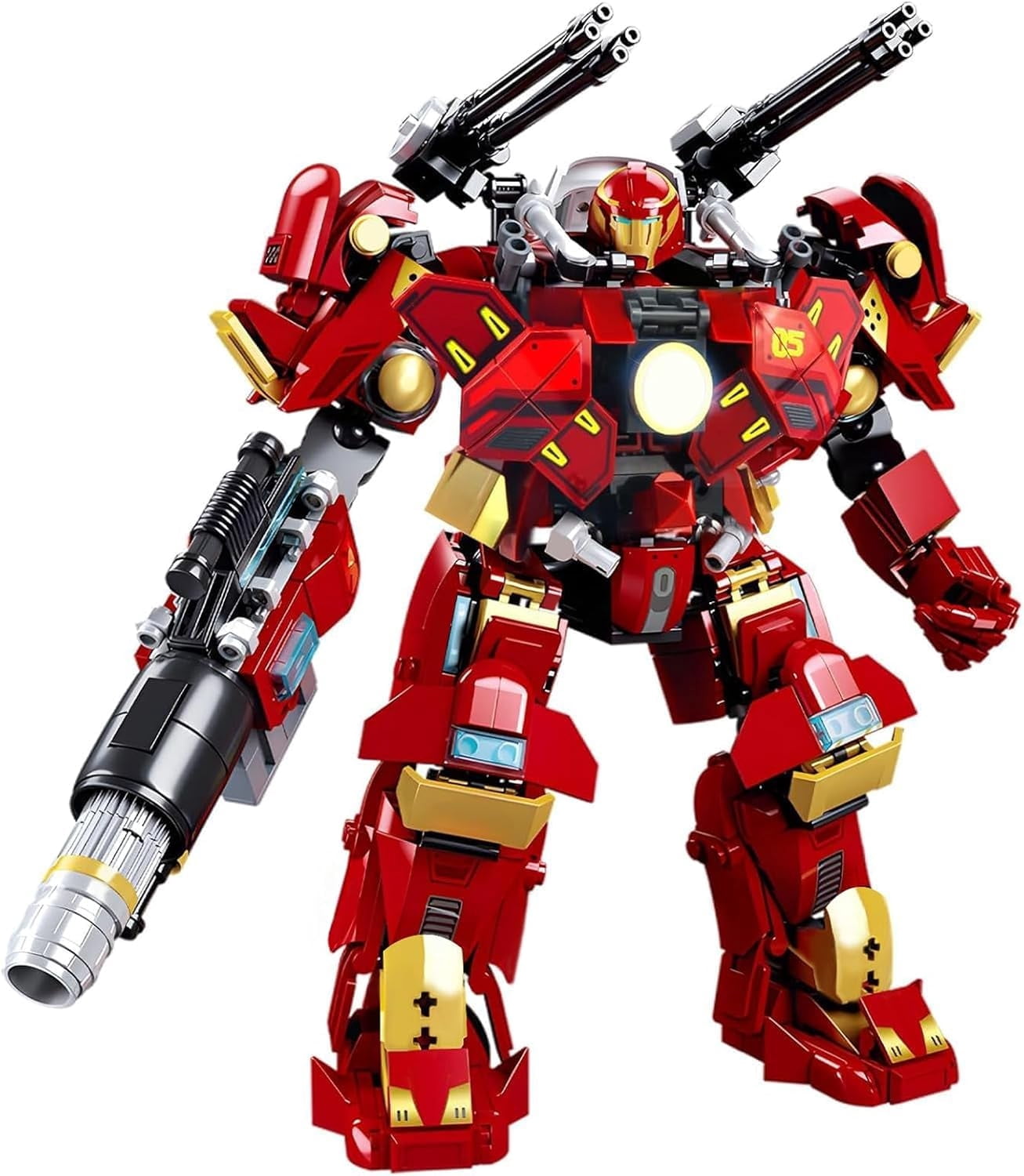 Mech Robot Transforming Building Blocks Set for Adults, City Warrior Justice Hero Soldier Mech Model Building Kit, Cool Creative Robots Toys Gift for Teens 14+, 588 Pieces