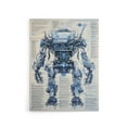thumbnail image 1 of Mech War Military Robot Schematic Canvas Wall Art Print 12X16", 1 of 4