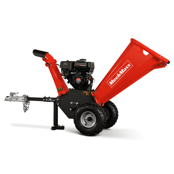 MechMaxx 4 inch DUCAR 212cc 7HP Gasoline Engine Powered Wood Chipper Shredder with Tow Bar Model GS650