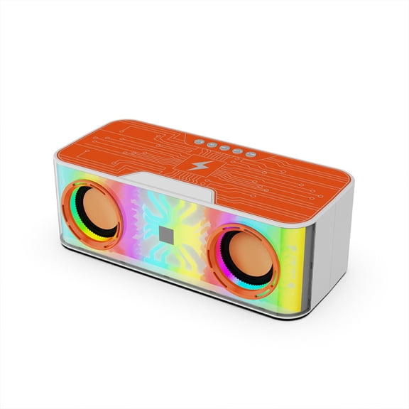 Mecha Dual-Driver Bluetooth Speaker, RGB Light, Wireless Charging, Karaoke, 1200mAh for Home/Party