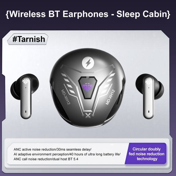 Mecha Game Bluetooth Headset ANC Active Noise Reduction Low Latency HD Call APP Custom Adjustable New