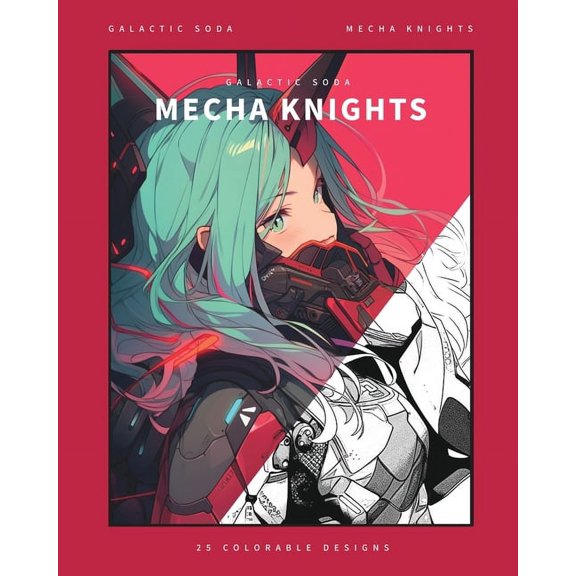 Mecha Knights (Coloring Book): 25 Coloring Pages, (Paperback)