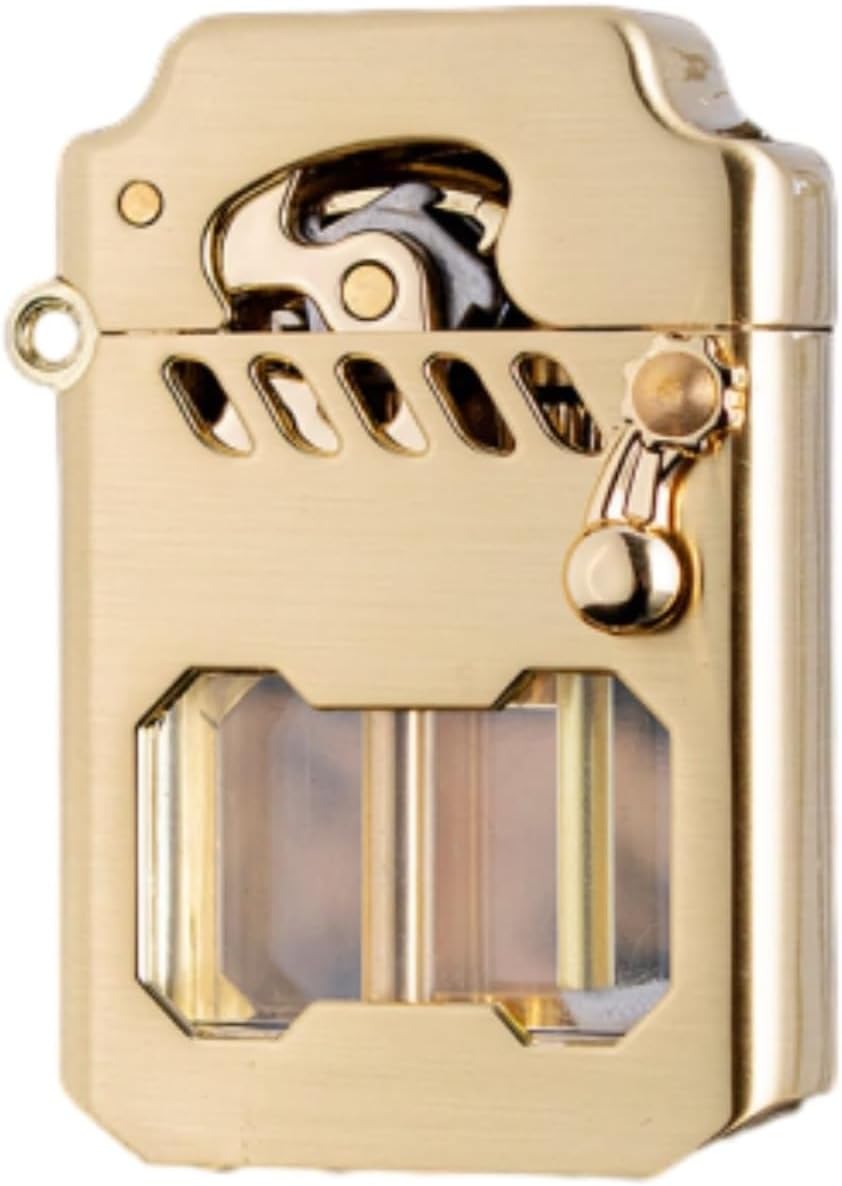 Mecha Metal Rocker Lighter, Retro Transparent Oil Tank Metal Rocker ...