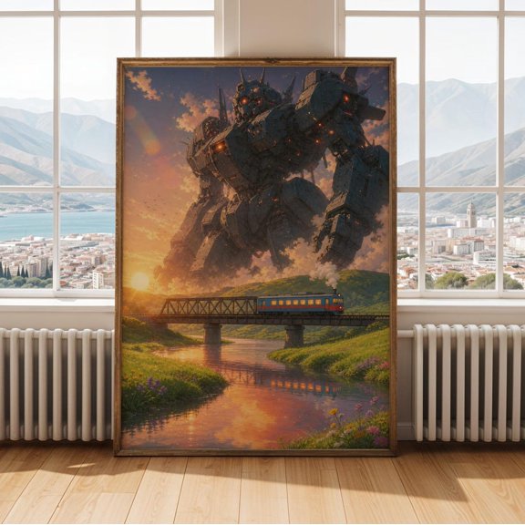 Mecha Robot Destroyer Wall Art Decor Unframed Paper Print