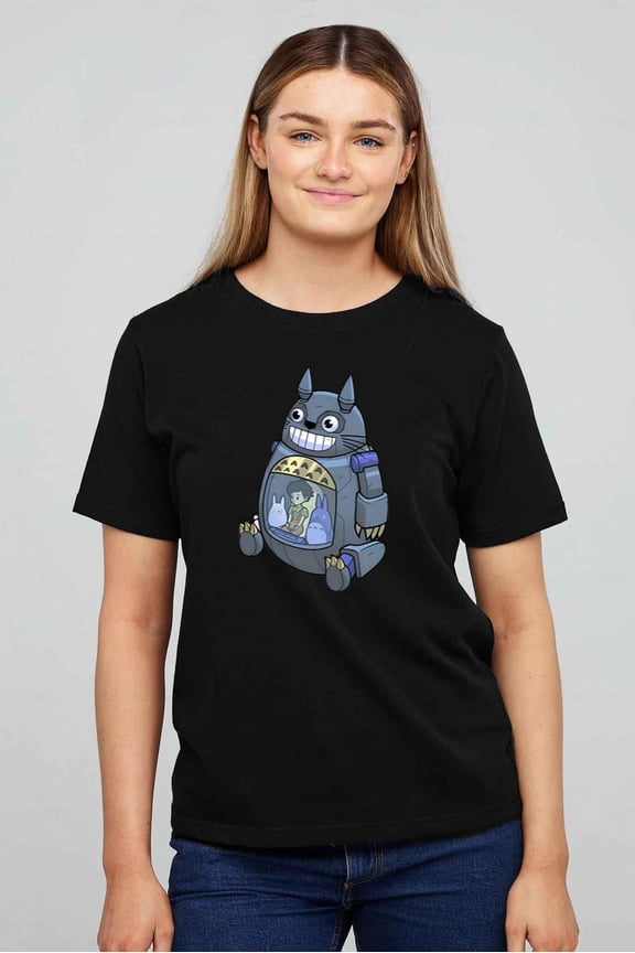 Mecha Totoro Funny Studio Ghibli Robot Parody T-shirt unisex up to 5XL