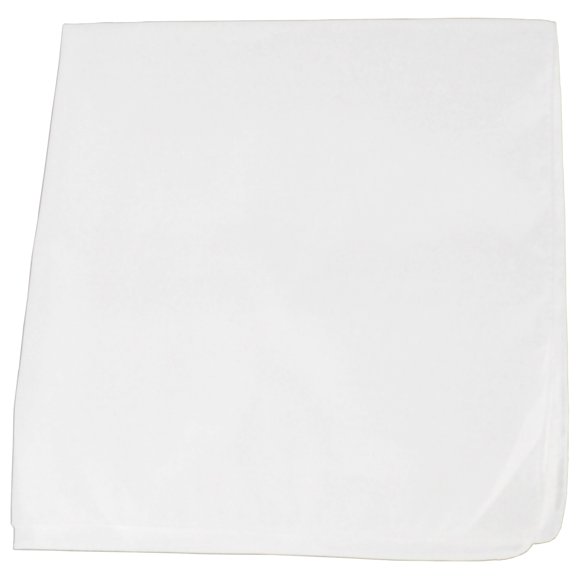 12 Pack of Blank Cotton Solid White Bandanas for Men and Women