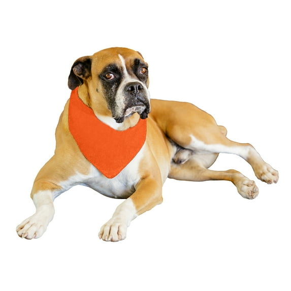 Mechaly 6 Pack Solid Polyester Dog Neckerchief Triangle Bibs - Extra Large