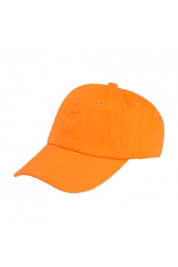 Cotton Dad Hat Adjustable Cap (Orange)