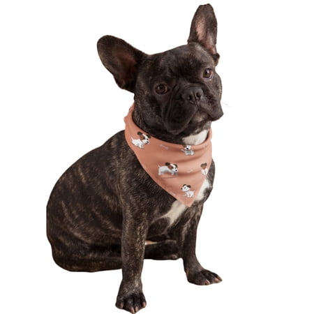 Mechaly Cotton Funny Dog Bandana with Designs Durable Birthday Pet Scarf (Orange)