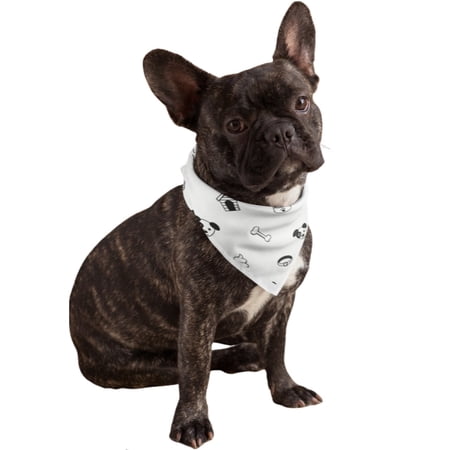 Mechaly Cotton Funny Dog Bandana with Designs Durable Birthday Pet Scarf (White)