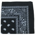 thumbnail image 1 of Mechaly Extra Large Unisex Paisley Cotton Bandanas - Pack of 2 (Black), 1 of 2