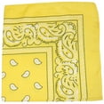 thumbnail image 1 of Mechaly Extra Large Unisex Paisley Cotton Bandanas - Pack of 2 (Yellow), 1 of 2