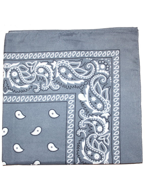 Kerchiefs Cotton 22 x 22 In Headband - Paisley and Solid Colors (Paisley