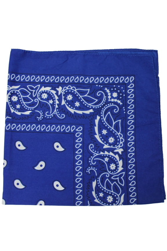 Paisley 100% Cotton Bandanas (Royal Blue)