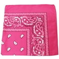 thumbnail image 1 of Mechaly Paisley 100% Cotton Double Sided Bandanas - 36 Pack (Hot Pink), 1 of 2