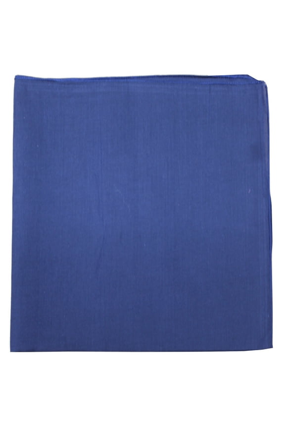 Plain 100% Cotton X-Large Bandana - 27 x 27 Inches (Navy Blue)