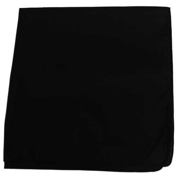 Set of 12 Blank Solid Black Bandanas for Men and Women in Dozen