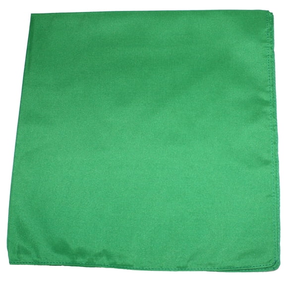 Mechaly Solid Colors 100% Cotton Bandana - 12 Pack (Green)