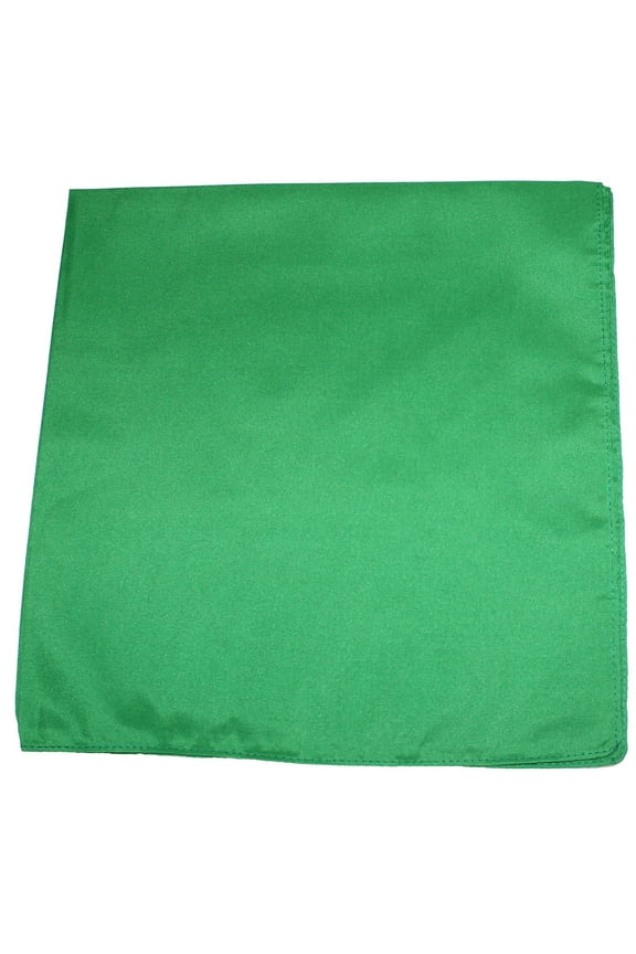 Solid Colors 100% Cotton Bandana - 6 Pack (Green)